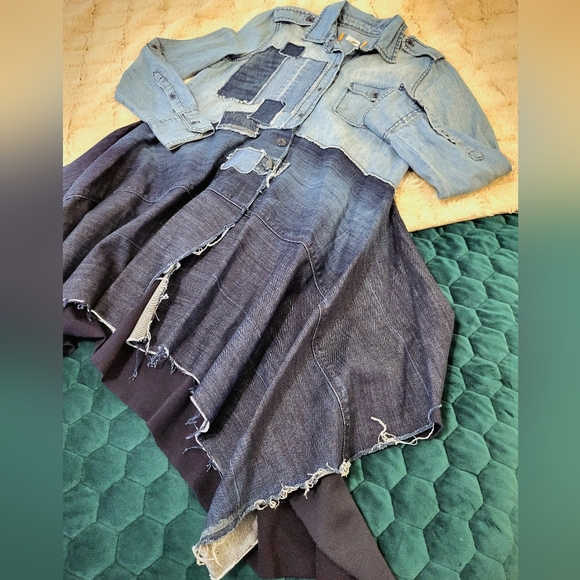 Broken Ghost Denim Dress - Picture 2 of 5